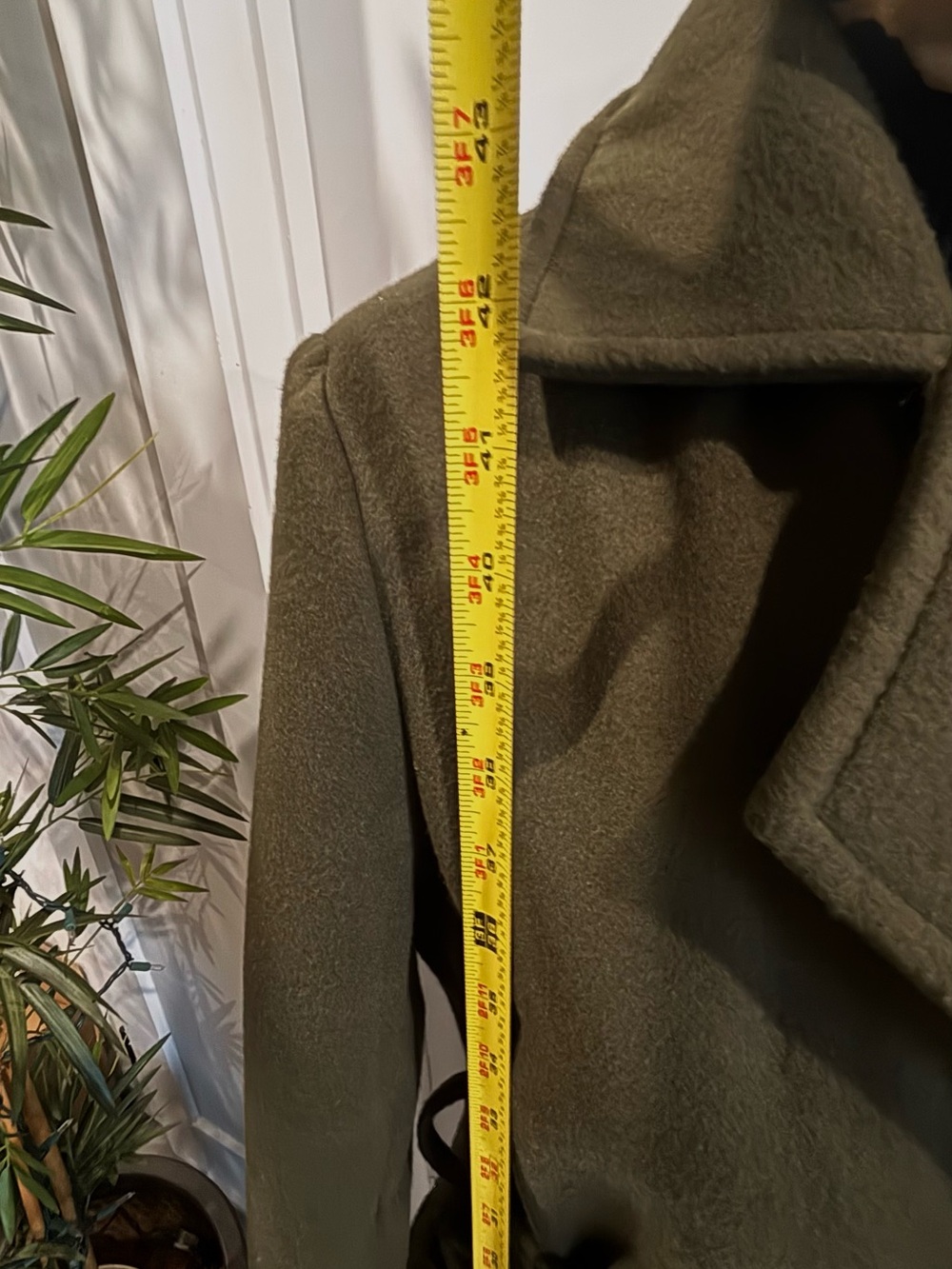 BRAND NEW Olive Amore Belted Long Trench Coat - Women's  SZ S - Picture 10 of 11